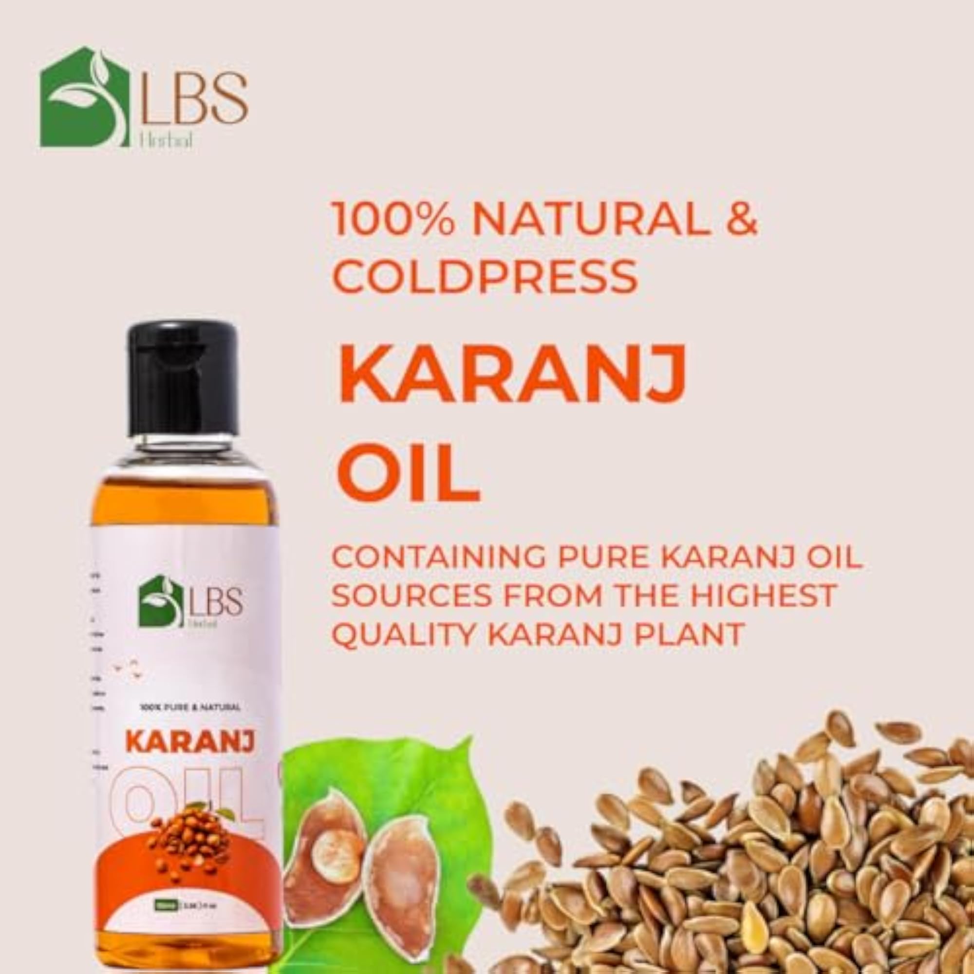 100% Pure & Natural Karanj Oil & Neem Oil Combo, Cold-Pressed